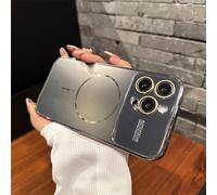 HIEHGN Funda Protectora de Lujo con Lente Grande esmerilada para iPhone 17, 16, 15 y 14 Pro MAX, con Carga inalámbrica magnética, Color Gris, para iPhone 16 Pro MAX