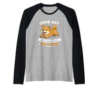 Hielera Chow Chow Boy, como un Chico Normal, Solo para niños, Chow Dog Camiseta Manga Raglan