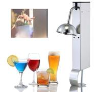 Hielera de vidrio, enfriador instantáneo de bebidas para cócteles y cerveza, se conecta al tanque, se enfría a -25 °C, perfecto para fiestas y eventos