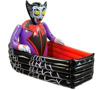 Hielera inflable de Halloween para bebidas de ataúd, suministros para fiestas, soporte de bebidas para fiestas de Halloween para interiores y exteriores, contenedor de bebidas inflable para bar de