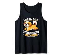 Hielera Lhasa Apso Boy, como un niño Normal, Solo para niños, Boxer Dog Camiseta sin Mangas