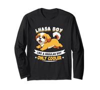 Hielera Lhasa Apso Boy, como un niño Normal, Solo para niños, Boxer Dog Manga Larga