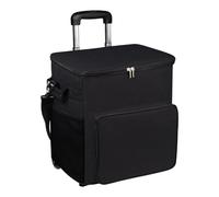 Hielera rodante, carrito aislado con ruedas, bolsa a prueba de fugas de 35 litros, 35.43 x 12.99 x 11.02 pulgadas, diseño de carrito con asa, almacenamiento portátil para frío, para viajes, picnic