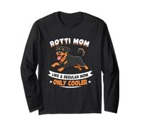 Hielera Rotti Mom, como una mamá Normal, Solo para Madres - Rottweiler Dog Manga Larga