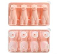 Hielo de alpaca flexible seguro para alimentos con cubierta y embudo para un uso fácil y liberación rápida, perfecto para noches de cóctel y entretenimiento de verano (rosa)