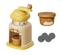 Hielo Manual Máquina para Hacer Granizados Y Smoothies con Manivela Diseño Compacto Y Portátil Material de Calidad Apto para Uso en Casa, Amarillo con 2 Tazones, Individual