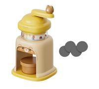 Hielo Manual Máquina para Hacer Granizados Y Smoothies con Manivela Diseño Compacto Y Portátil Material de Calidad Apto para Uso en Casa, Amarillo con 1 Cuenco, Individual