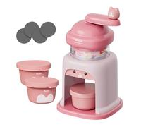 Hielo Manual Máquina para Hacer Granizados Y Smoothies con Manivela Diseño Compacto Y Portátil Material de Calidad Apto para Uso en Casa, Rosa con 3 Tazones, Individual