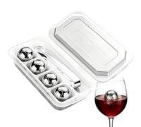 Hielos reutilizables para whisky | Forma de balón de fútbol - cubitos de hielo de metal sin dilución - Para bar cocina, tardes día partido reuniones vacaciones vino café todas las