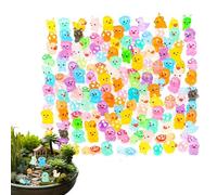 Hiemible Animales Luminosos de Resina - 150 Piezas Figuras de Animales con Brillo en la Oscuridad - Decoración de Jardín de Hadas para Estanterías, Escritorios y Alféizares del Dormitorio