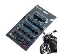 Hiemible Gorro de Moto con Rosca,Cubierta de Tornillo de Motocicleta de 5 Colores | 30 unids/Set Cubierta de Sombrero de Tornillo de Motocicleta a Prueba de Herrumbre, Piezas Decorativas de Estilo de