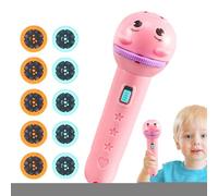 Hiemible Linterna Infantil,Linterna Proyector con 80 Diseños para Niños - Proyector Interactiva De Dibujos Animados con 10 Discos Educativa para Niños Niñas Cuentos Hora De Dormir
