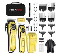 HIENA PRO Kit Barbería 3 en 1 para Hombre, Maquina de Cortar Pelo Hombre, Recortadora de Barba y Máquina de Afeitar con Pantalla LED - Inalámbrico, Accesorios y Funda Incluidos