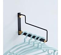 Hiendure Percha Plegable para Ropa, Organizador de Ropa Negro montado en la Pared, para lavandería, Armario, Almacenamiento