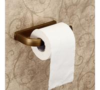 Hiendure - Soporte de papel higiénico para pared, latón envejecido