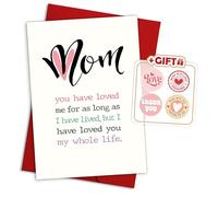 Hieprints Tarjeta de cumpleaños para el día de la madre, tarjeta de cumpleaños para mamá de hija e hijo, I Have Loved You My Whole Life, tarjeta de cumpleaños de hija, hijo, regalo para madre, abuela