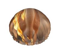 Hierba africana Puesta de sol Impresión Elegante Gorro de Ducha Reutilizable Gorro de Ducha Mujeres Gorro de Ducha Grande para Trenzas Pelo Largo