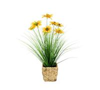 Hierba Artificial, Sombrero para el Sol en Maceta, 60 cm, Planta Verde con Flores, Planta Artificial, Hierba Decorativa, Hierba Decorativa, Hierba Decorativa, Hierba Solitaria, Planta Decorativa