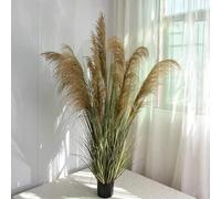 Hierba de La Pampa Artificial, Planta Falsa con Maceta, Decoración para Salón, Regalo de Inauguración, Ideal para Esquinas del Hogar(29.5x59in/75x150cm)
