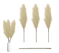 Hierba de pampa seca | Hierba Pampas con jarrón incluido | Decoración de pared PampasGrass | Hierba de pampa alta artificial grande | Hierba de pampa artificial | Estilo versátil, para fiestas y decor