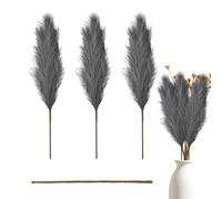Hierba de pampa seca | Hierba Pampas con jarrón incluido | Decoración de pared PampasGrass | Hierba de pampa alta artificial grande | Hierba de pampa artificial | Estilo versátil, para fiestas y decor