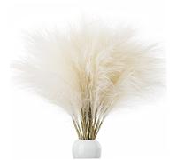 Hierba de Pampa sintética, decoración de Hierba de Pampa Artificial esponjosa para decoración de Habitaciones, 6 Piezas, 45 cm, Color Blanco.