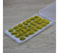 Hierba en miniatura para mechones para modelos de paisaje ferroviario, terreno de juegos de guerra y materiales de paisaje de diorama, vegetación modelo a escala, accesorios de jardín de hadas (4)