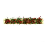 Hierba estática mixta de flores silvestres para paisajes en miniatura, perfecto para fiestas en el jardín y exhibiciones (7 rojos)