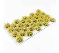 Hierba estática para mechones para modelo de paisaje ferroviario de 10 mm, mezcla de flores silvestres, decoración de paisaje en miniatura para terreno de juego de guerra de diorama, 32 piezas (3)