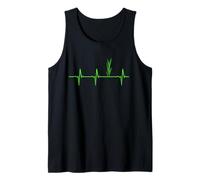Hierbas Latidos del Corazón Vegano Heartbeat Hierba Planta Árbol Camiseta sin Mangas