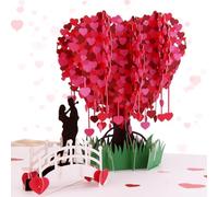 Hierein Tarjeta Felicitacion Boda, Árbol del Corazón Pop Up Tarjeta Regalo Boda, 3D Romántico Tarjeta Felicitacion Cumpleaños para Madre Esposa Marido Novia Pareja, Regalo Aniversario Boda