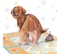 Hierein Tarjetas de Cumpleaños, Perro Gracioso Tarjeta de Felicitación 3D con Sobre, Creativa Tarjetas Pop Up para Amantes de los Perros de Todas las Edades Hombres Mujeres Niños Niñas