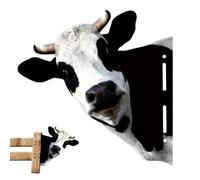 Hierro en forma de cabeza de - Decoración de césped, estatua de ganado divertido y asombroso | Creativa decoración de jardín al aire libre de metal, obras de arte modernas, decoración del hogar