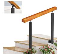 Hierro forjado ajustable para escalones al aire libre, perfecto para escaleras de 2 o 3 peldaños, jardín, porche, loft, terraza con soportes de fácil instalación