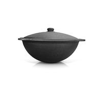 Hierro fundido Kazan 10 L con tapa de aluminio fundido Ø 38 cm para Plov uzbekistán olla WOK плов казан Kazan horno de fuego учак