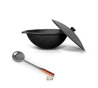 Hierro fundido Kazan 22 L tapa espumadera WOK olla Namangan Kazan hierro fundido uzbeko kazan 22 l tapa espumadera WOK olla Namangan Kazan казан шашлык плов Plov