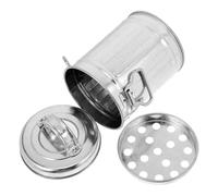 Hierro Galvanizado Cenicero Estilo Cubo con Tapa, Vintage | Cenicero de Pie, Contenedor de Cenizas de Metal, Plata, Fácil de Limpiar, Uso Doméstico