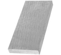 Hierro Macizo para Fresado Industrial Barra Plana | Acabado Liso sin Rebabas, Blanco Plata, para Taller de Metal, Prototipado y Tornillo de Fresadora
