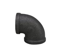 Hierro maleable negro de las instalaciones de tuberías el 1/2" 3/4" 1" muebles roscados codo común de la decoración de la plomería(3-4-)