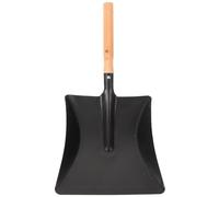 Hierro Pala Pequeña Mango de Madera para Jardín Exterior | Hierro y Madera, Diseño Negro y Mango Cómodo, para Macetas, Sustrato y Bancales Elevados