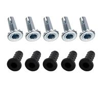 Hierro+plástico, casquillo de rodillo casquillos redondos insertos: casquillos de rodillos para sillas de oficina, botas de escritorio y muebles, insertos de casquillo para anillos de agarre y ruedas