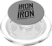 Hierro Sharpeneth Hierro, Proverbios 27:17, Biblia King James, KJV PopSockets PopGrip para MagSafe
