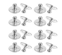 Hierro Soporte de Montaje, 20 Piezas Base Circular | Orificios Preperforados, Cabeza Esférica y Articulación Angular, Instalación Rápida para Tapa, Portón y Caja