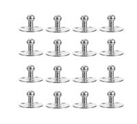 Hierro Soporte de Montaje, Base Redonda 20 Piezas | Diseño de Cabeza Esférica y Orificios Preperforados, Articulación Angular, Uso en Puertas y Armarios