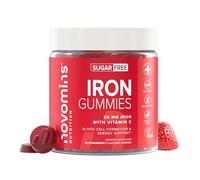 Hierro Suplemento 20 mg | Sin Azúcar | 60 Gominolas | Vitamina C | Novomins