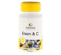 Hierro + Vitamina C, Con B12 y Biotina - 14mg de Hierro elemental - Con Vitamina C - 100 cápsulas | Warnke Vitalstoffe - Calidad de farmacia alemana