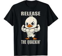 HIESBCXZ Release The Quackin Duck Gym Weightlifting Bodybuilder. Gift Unisex T-Shirt Black 3XL