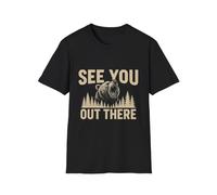 HIESBCXZ See You out There - Adventure T-Shirt Outdoor Hiking Fishing Mountain Nature Black XXL