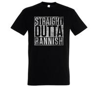 HIESBCXZ Straight Outta Rannish T-Shirt Fun The Kingkiller Fantasy Chronicle Kvothe Black XL