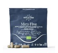 HIFAS DA TERRA Mico-Five Extracto Puro de Hongos, Refill 60 Cápsulas | Extracto Puro de Reishi, Maitake, Shiitake, Champiñón del sol y Chaga, Con Vitamina C, Refuerzo inmunitario natural